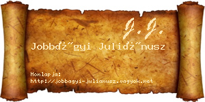 Jobbágyi Juliánusz névjegykártya